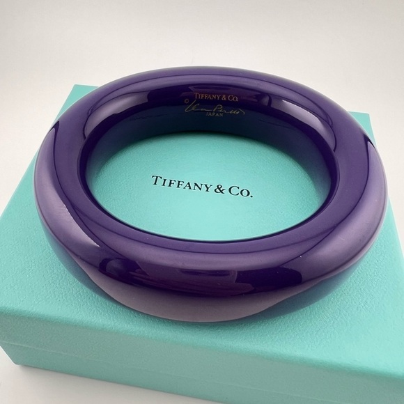 Tiffany & Co. Elsa Peretti Purple Doughnut Lacquer Bangle 💜 - Picture 1 of 10